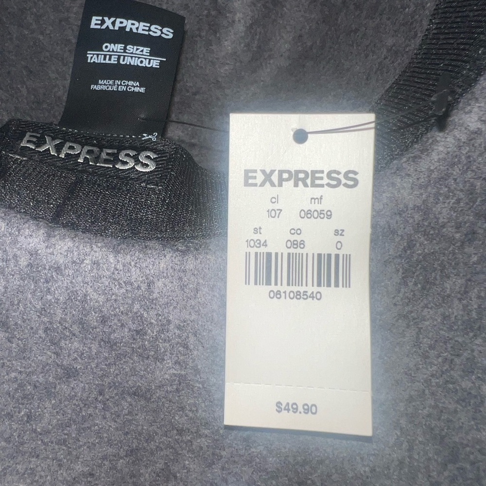 Express Charcoal Fedora Hat - Picture 4 of 4